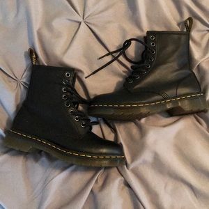 Dr. Martens Women's 1460 Black Nappa Combat Boots